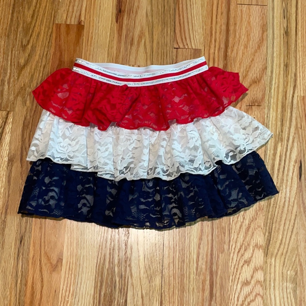 Ruffle red white and blue skirt 5T